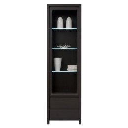 Βιτρίνα Selina pakoworld LED wenge 56x40.5x200.5εκ