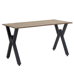 Τραπέζι Lowen pakoworld καρυδί-μαύρο 160x90x75εκ
