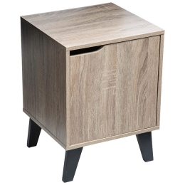Κομοδίνο Pelos pakoworld φυσικό-μαύρο 34,5x32x47εκ
