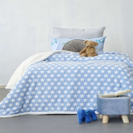 Κουβέρτα Παιδική Cobi Blue Palamaiki Ημίδιπλο Sherpa