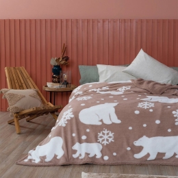 Κουβέρτα Polo Rose Palamaiki Υπέρδιπλo 220x240cm Jacquard