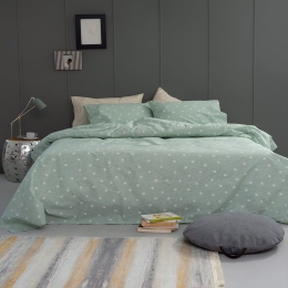 Σεντόνια Fleck (Σετ 4τμχ) Pistachio Palamaiki Υπέρδιπλο 240x260cm 100% Βαμβάκι