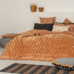Κουβερτοπάπλωμα Nadine 2 Tan Palamaiki King Size 240x260cm Πολυέστερ