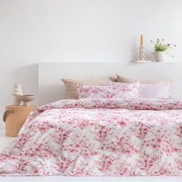 Σεντόνια FL6185 (Σετ 4τμχ) Pink Palamaiki King Size 265x275cm 100% Βαμβάκι