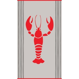 Πετσέτα Θαλάσσης EV30 Grey-Red Palamaiki Θαλάσσης 90x160cm 100% Βαμβάκι