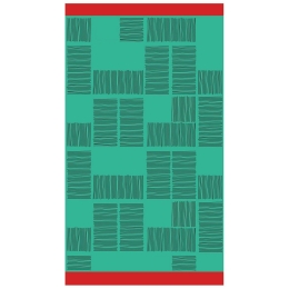 Πετσέτα Θαλάσσης EV32 Green-Red Palamaiki Θαλάσσης 90x160cm 100% Βαμβάκι