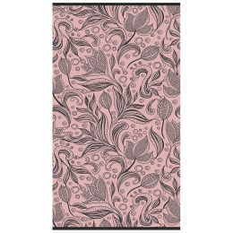 Πετσέτα Θαλάσσης EV36 Pink-Black Palamaiki Θαλάσσης 90x160cm 100% Βαμβάκι