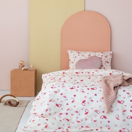 Σεντόνια Παιδικά MK749 Με Λάστιχο (Σετ 3τμχ) Pink Palamaiki Ημίδιπλο 100x230cm 100% Βαμβάκι