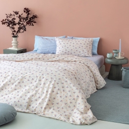 Σεντόνια Fashion Life FL6212 Με Λάστιχο (Σετ 4τμχ) Beige Palamaiki Υπέρδιπλο 170x230cm 100% Βαμβάκι