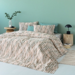 Σεντόνια Fashion Life FL6220 Με Λάστιχο (Σετ 3τμχ) Beige Palamaiki Ημίδιπλο 110x230cm 100% Βαμβάκι