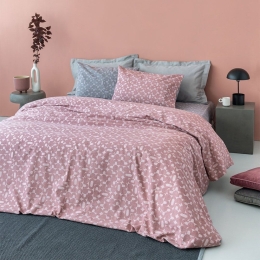 Σεντόνια Φανελένια Sofy SF100 (Σετ 4τμχ) Apple-Grey Palamaiki King Size 270x275cm 100% Βαμβακερή Φανέλα