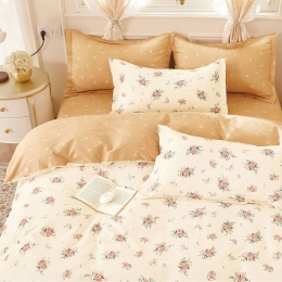 Σεντόνια Satin Days SD333 (Σετ 4τμχ) Ecru-Beige Palamaiki Υπέρδιπλο 230x260cm 100% Βαμβακοσατέν