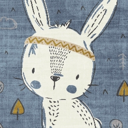 Χαλί Playtime Bunny KD46 Blue-White Ezzo 120X180cm
