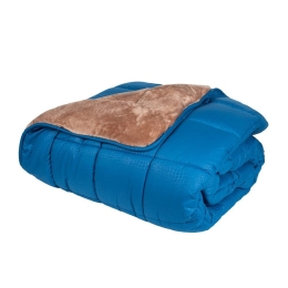 Κουβερτοπάπλωμα 465 Blue - Beige Astron Μονό 160x220cm Πολυέστερ