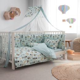 Παπλωματοθήκη Βρεφική Circus (Σετ 2τμχ) Ciel Vesta Home 120x160cm 100% Βαμβάκι