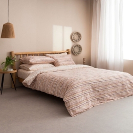 Σεντόνια Milos-2 (Σετ 4τμχ) Bordo Vesta Home King Size 100% Βαμβάκι