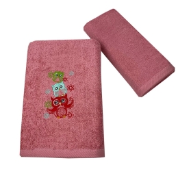 Πετσέτες Παιδικές Family Owls (Σετ 2τμχ) Pomegranate Astron Σετ Πετσέτες 65x135cm 100% Βαμβάκι