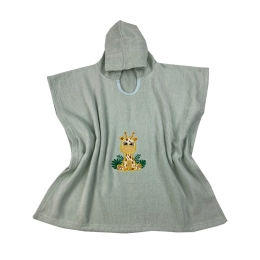 Πόντσο Παιδικό Cute Giraffe Green Astron