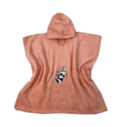 Πόντσο Παιδικό Panda Pink Coral Astron