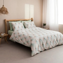 Παπλωματοθήκη Electra-1 (Σετ 3τμχ) Green Vesta Home Διπλό 200x240cm 100% Βαμβάκι