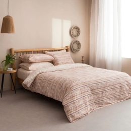 Παπλωματοθήκη Milos-2 (Σετ 2τμχ) Bordo Vesta Home Μονό 170x240cm 100% Βαμβάκι