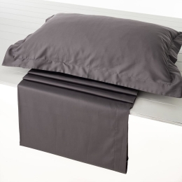 Σεντόνι Athena-305 Με Λάστιχο Grey Vesta Home Μονό 100x240cm 100% Βαμβακοσατέν