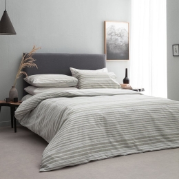 Σεντόνια Virginia-1 (Σετ 4τμχ) Grey Vesta Home Διπλό 200x260cm 100% Βαμβάκι