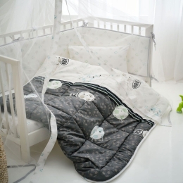 Πάπλωμα Βρεφικό PAOK White-Grey Vesta Home 110x150cm Βαμβάκι-Πολυέστερ
