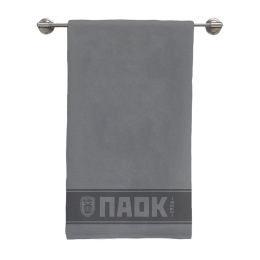 Πετσέτα PAOK Dark Grey Vesta Home Προσώπου 50x90cm 100% Βαμβάκι