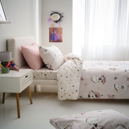 Κουβερλί Παιδικό Ballerina Pink Vesta Home Μονό 160x230cm Βαμβάκι-Πολυέστερ