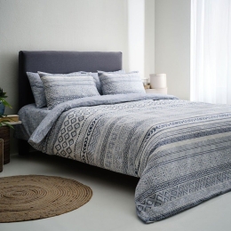 Σεντόνια Amorgos-1 (Σετ 3τμχ) Blue Vesta Home Μονό 170x260cm 100% Βαμβάκι