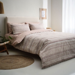 Σεντόνια Amorgos-2 (Σετ 3τμχ) Terracotta Vesta Home Μονό 170x260cm 100% Βαμβάκι