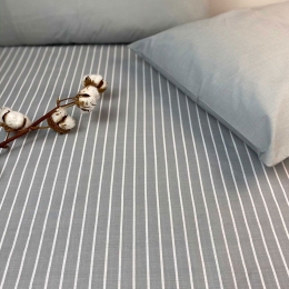 Σεντόνι Stripe 8432 (Σετ 2τμχ) Grey Astron Μονό 175x260cm 100% Βαμβάκι