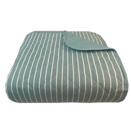 Κουβερλί Stripe 8454 Petrol Astron Υπέρδιπλo 220x240cm 100% Βαμβάκι