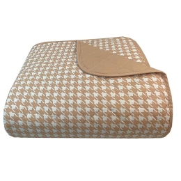 Κουβερλί Pied De Poule 8444 Beige Astron Μονό 160x240cm 100% Βαμβάκι