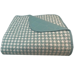 Κουβερλί Pied De Poule 8445 Petrol Astron Μονό 160x240cm 100% Βαμβάκι