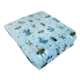 Κουβέρτα Παιδική Βελουτέ Dragon Knight Blue Astron Μονό 160x220cm Πολυέστερ