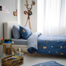 Παπλωματοθήκη Παιδική Max (Σετ 2τμχ) Blue Vesta Home Μονό 170x240cm 100% Βαμβάκι