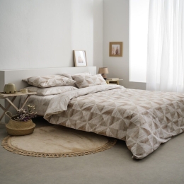 Σεντόνια Vilma-2 Με Λάστιχο (Σετ 4τμχ) Beige Vesta Home Υπέρδιπλo 160x225cm 100% Βαμβάκι