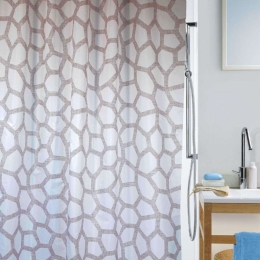 Κουρτίνα Μπάνιου Elements 02466.001 180Χ200cm Grey-White 180Πx200Υ Πολυέστερ