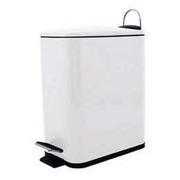 Κάδος Απορριμμάτων Erik 05393.002 5Lt White Μέταλλο