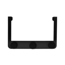 Κρεμάστρα Πόρτας 3 Θέσεων 05222.001 20cm Matte Black Μέταλλο,Πλαστικό
