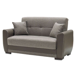 Καναπές 2Θέσιος Vera 167x89x84cm Beige 828-82-055 Τεχνόδερμα,Ύφασμα