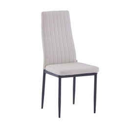 Καρέκλα 1001 42.5x44x96.5cm Beige Σετ 4τμχ Μέταλλο,Ύφασμα