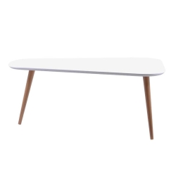 Τραπεζάκι Σαλονιού Atria 100x56,5x43cm Φ6 White 863-82-020 Mdf,Ξύλο