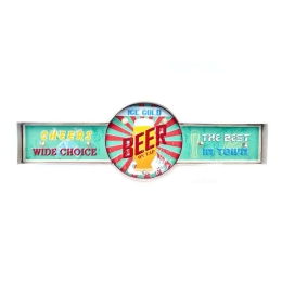 Κάδρο Μεταλλικό Με Led 145-16-007 Ice Cold Beer 62x20x5 YY51359 PC Multi Οριζόντιοι Μέταλλο