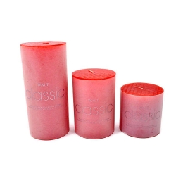 Κερί 373-18-232 SH 7x15cm Red Σετ 2τμχ Παραφίνη