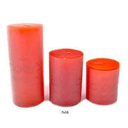 Κερί 373-18-228 SH 7x10cm Orange Σετ 2τμχ Παραφίνη