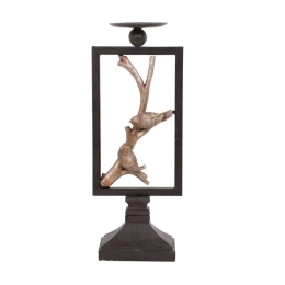 Κηροπήγιο 266-92-420 15x10x38 Brown Πολυρεσίνη