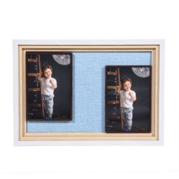 Κορνίζα 373-91-912 2 Θέσεων 20x30 8266-2 Blue Ξύλο